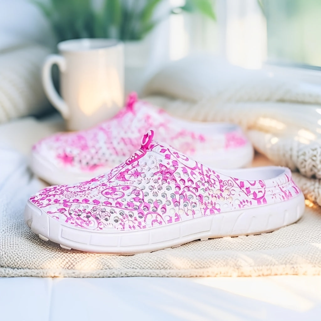 Women's Summer Shoes Breathable Star Moon Print Comfortable Stylish