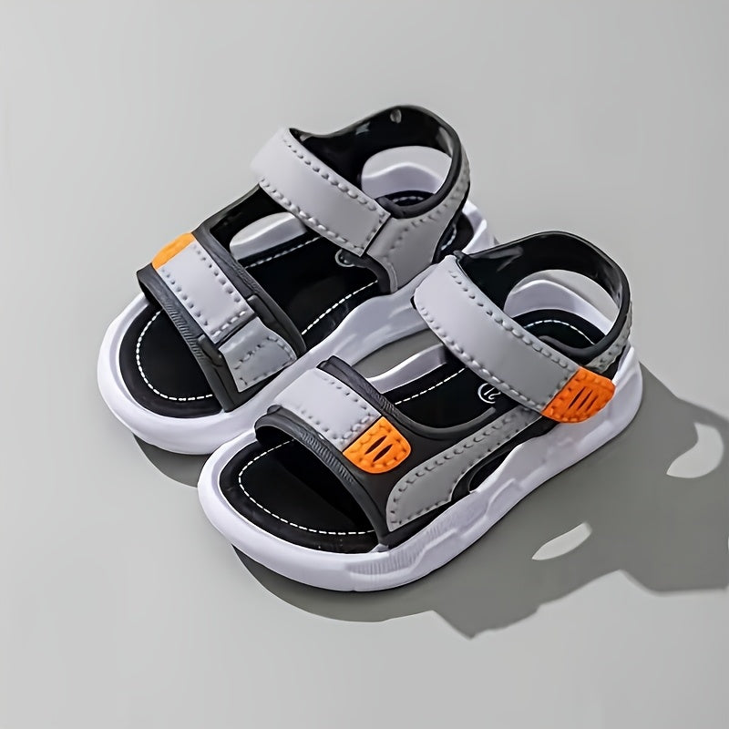 Boys' Summer Cartoon Beach Sandals Breathable PU Rubber Sole Casual Outdoor Shoes