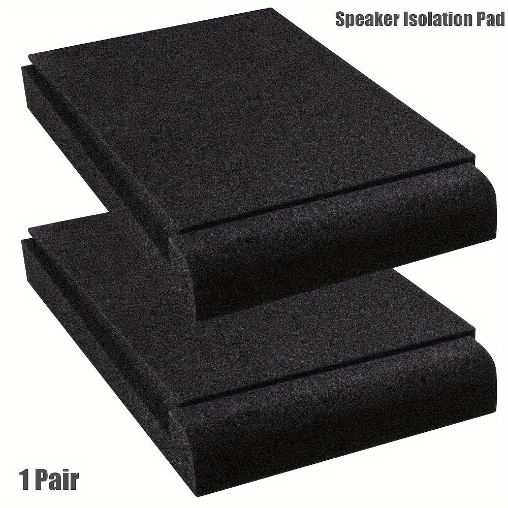 High-Density Acoustic Foam Speaker Isolation Pads Black 29.46cm x 19.51cm x 3.99cm for Studio Monitor Sound Improvement
