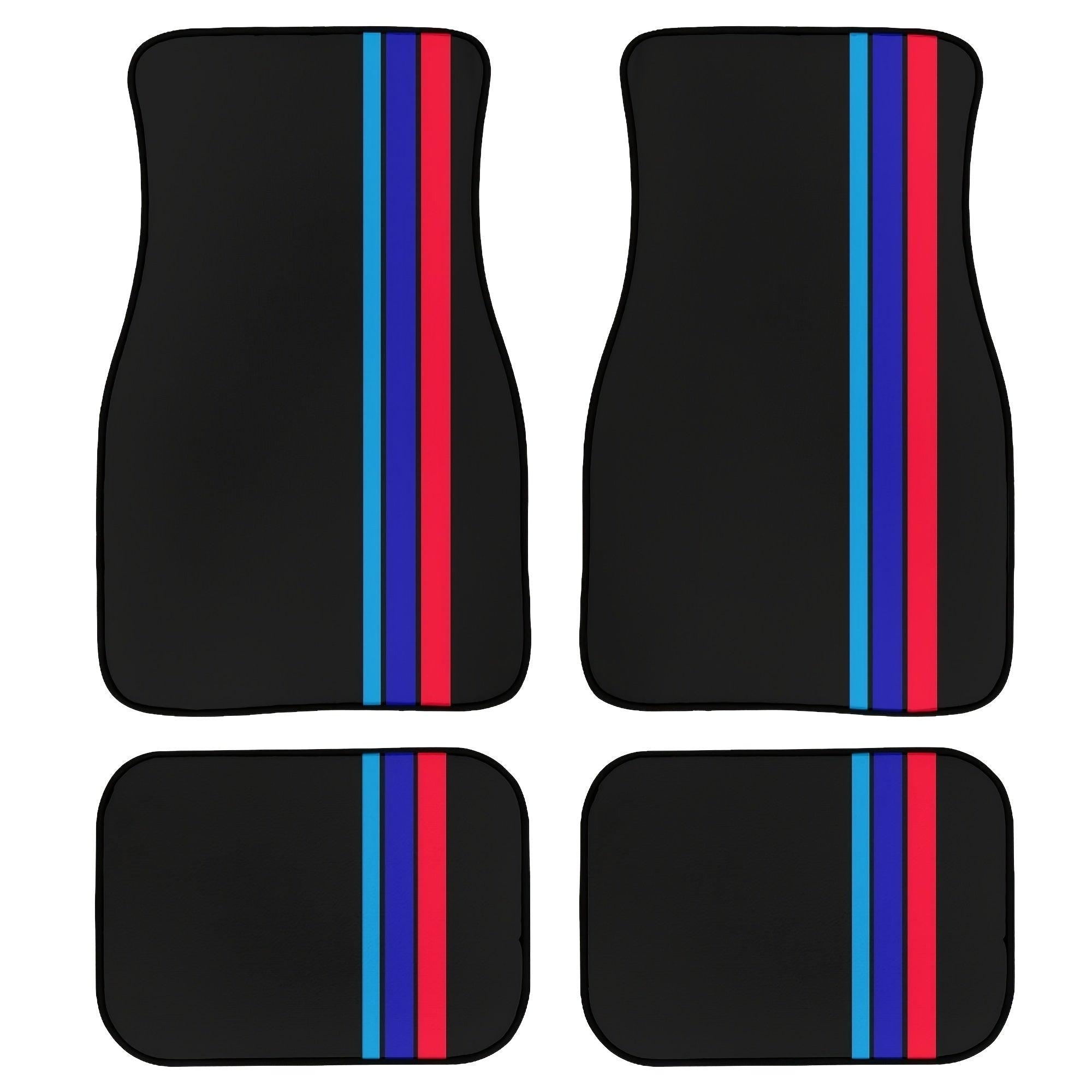 Universal Polyester Car Floor Mats 4 Pack All-Season Anti-Slip Washable