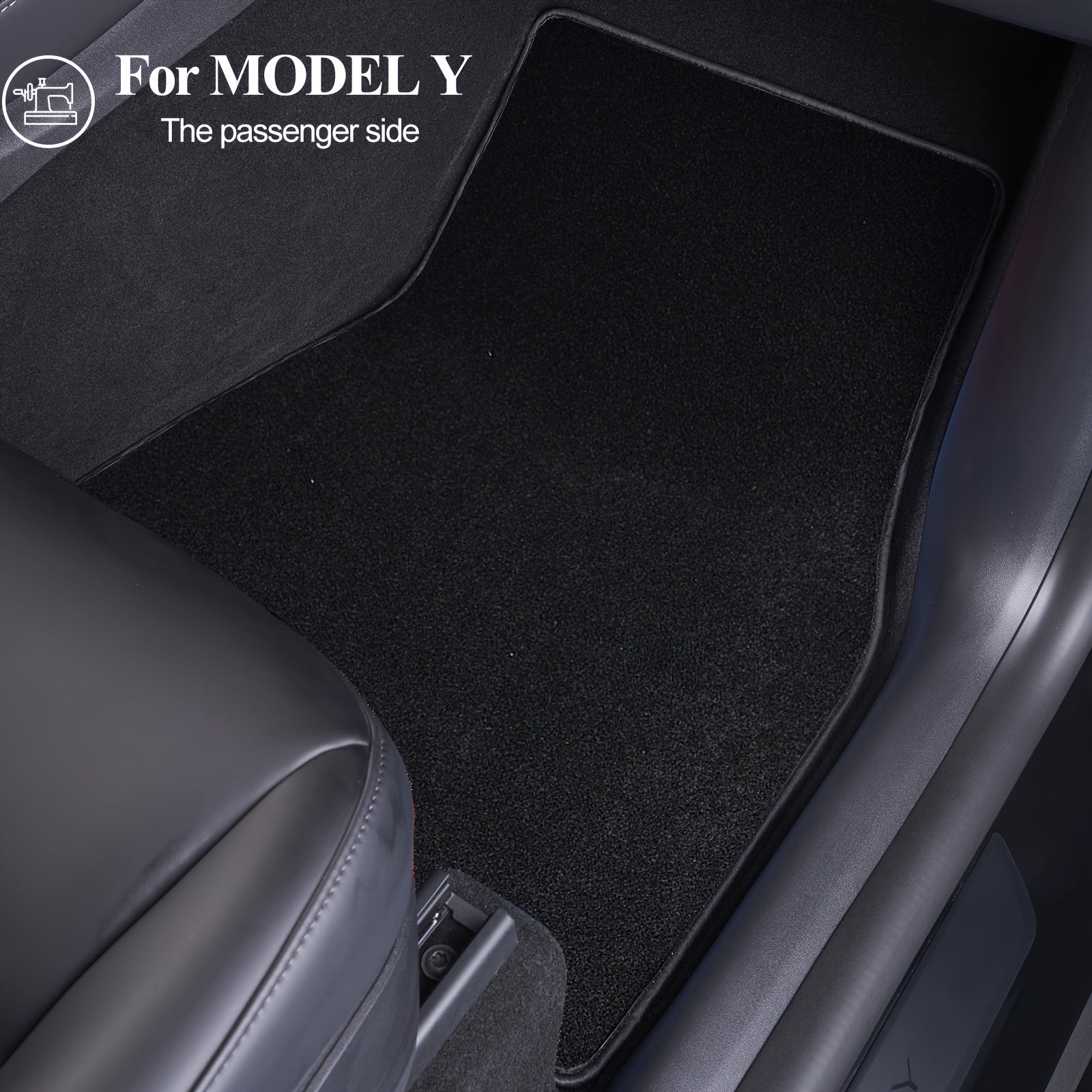 Car Floor Mats All-Weather Anti-Slip Carpet Set for Model Y Rear Front