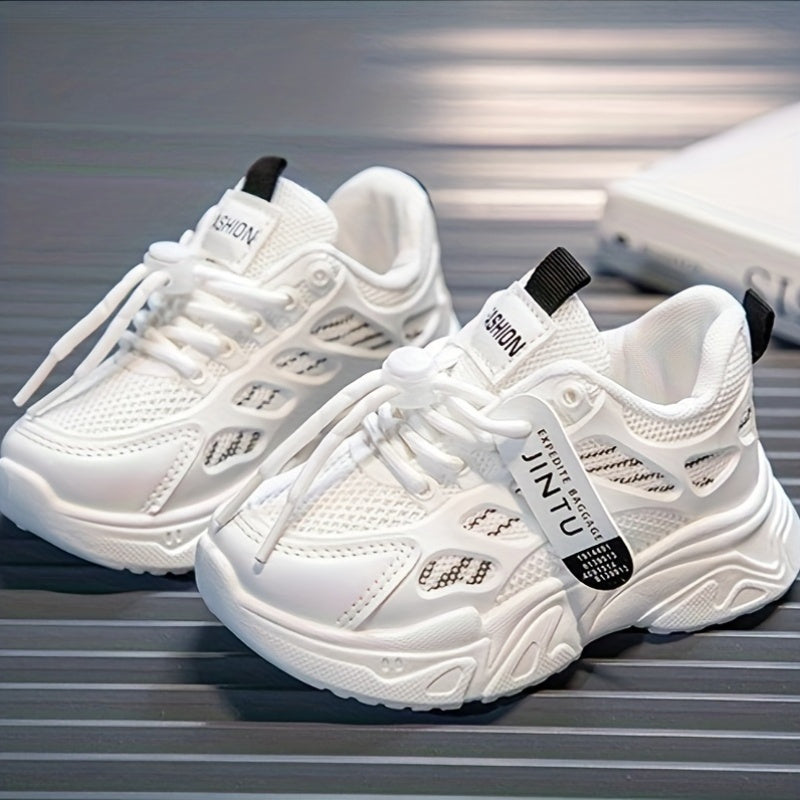 Yigitlar uchun engil tarmoq sport poyabzali, rezina oyoq kiyim va bog'lamli pastki yuqori uchun kuz yoz