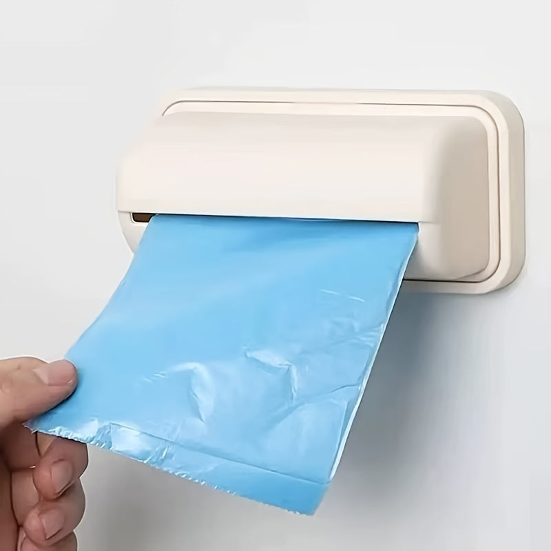 Plastic Garbage Bag Dispenser Wall Mount Compact Space-Saving Storage