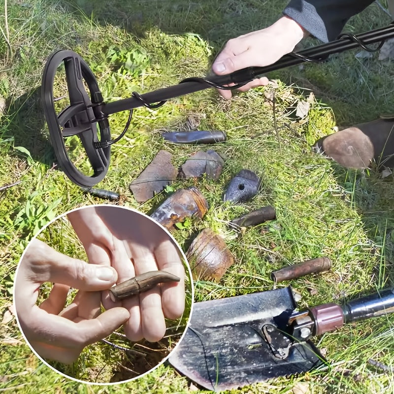 Professional Metal Detector 2.5m chuqurlik skaneri bilan, xazina ovchilar uchun ideal Golden Finder, batareya bilan ishlaydi (batareya kiritilmagan), mustahkam plastik konstruktsiya, yer ostida foydalanish uchun mukammal.