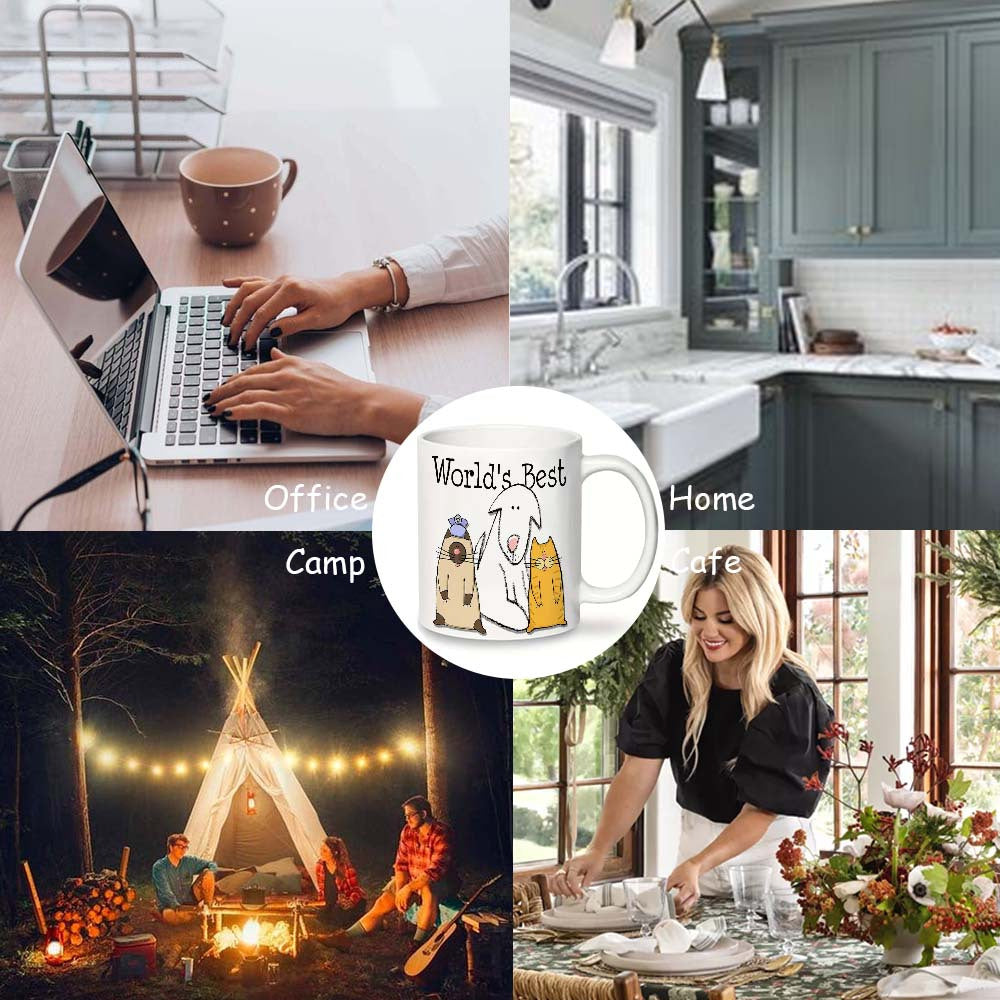 11oz Ceramic Mug for Dog and Cat Moms Gift for Pet Owners Suitable for Office Camping Dining