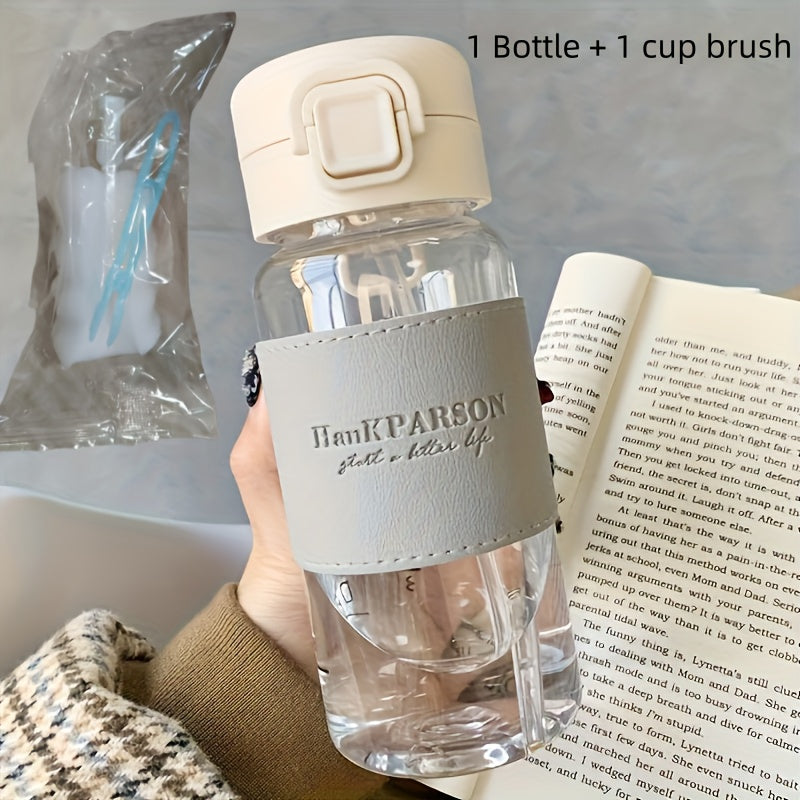 500 мл прозрачная термостойкая бутылка для воды с крышкой-роликовым клапаном, трубкой и чехлом для стакана