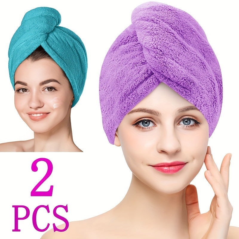 Microfiber Hair Towel for Fast Drying Anti-Frizz and Static Bathroom Use