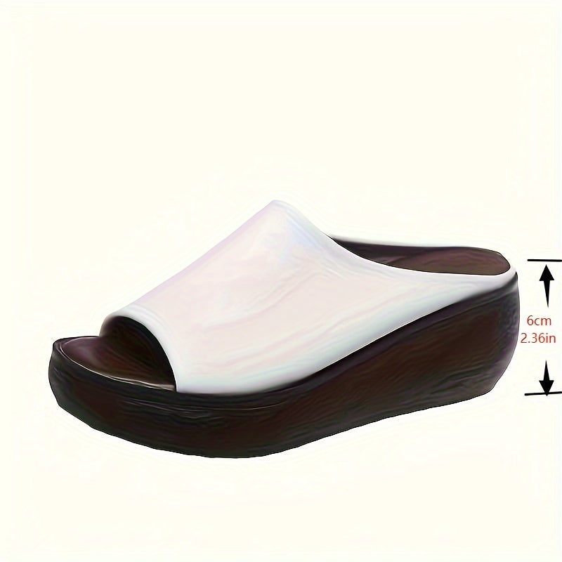 Women's Wedge Sandals Open Toe Slip-On Summer Platform Comfort Shoes