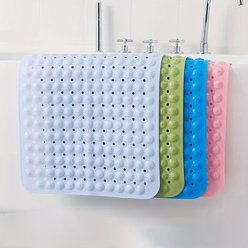 Non-Slip Bath Mat with Drainage Holes for Bathroom Shower Stall and Home Use