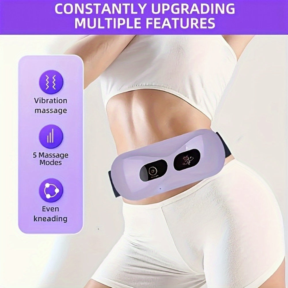 USB перезаряжаемый электрический пояс-миассажер для женщин с 5 режимами вибрации - отличный праздничный подарок!