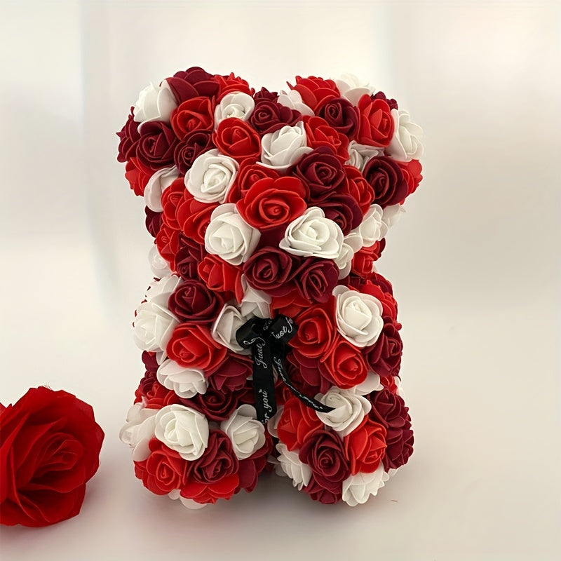 Artificial Foam Rose Bear for Valentine's Day Mother's Day Weddings and Home Decor