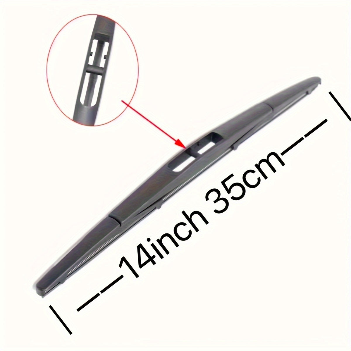 Universal Rear Wiper Blade Natural Rubber 30.48cm 35.56cm All-Weather Replacement