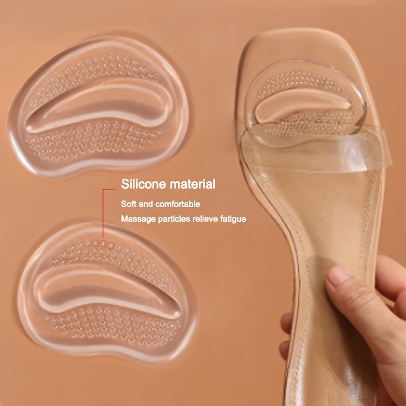 Women Silicone Forefoot Pads Soft Breathable Anti-Friction High Heel Inserts