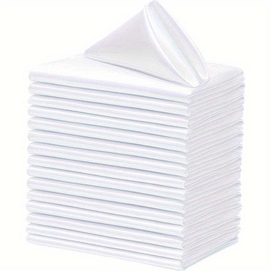 Set of 6/12/24 Square Satin Cloth Napkins for Weddings Dinners Banquets