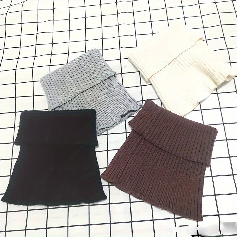 Knit Neck Gaiter for Men Warm Winter Faux Collar Stylish Autumn Accessory