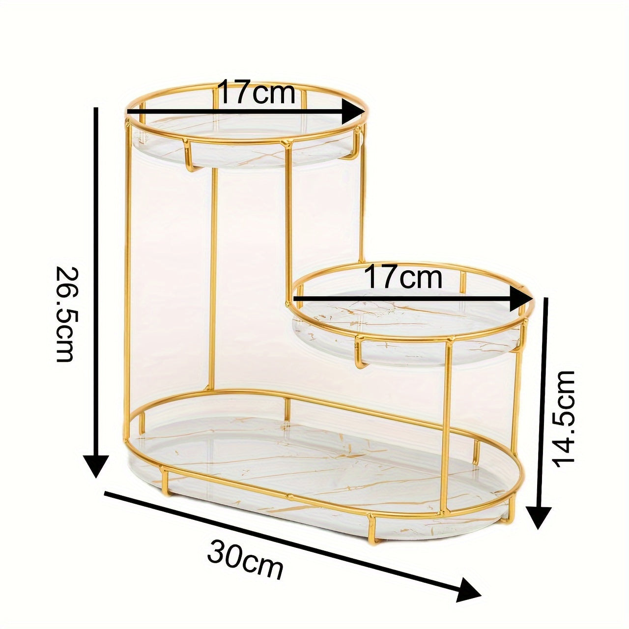 Organizador de baño de metal sin instalación, pulido, ligero, sin fragancia