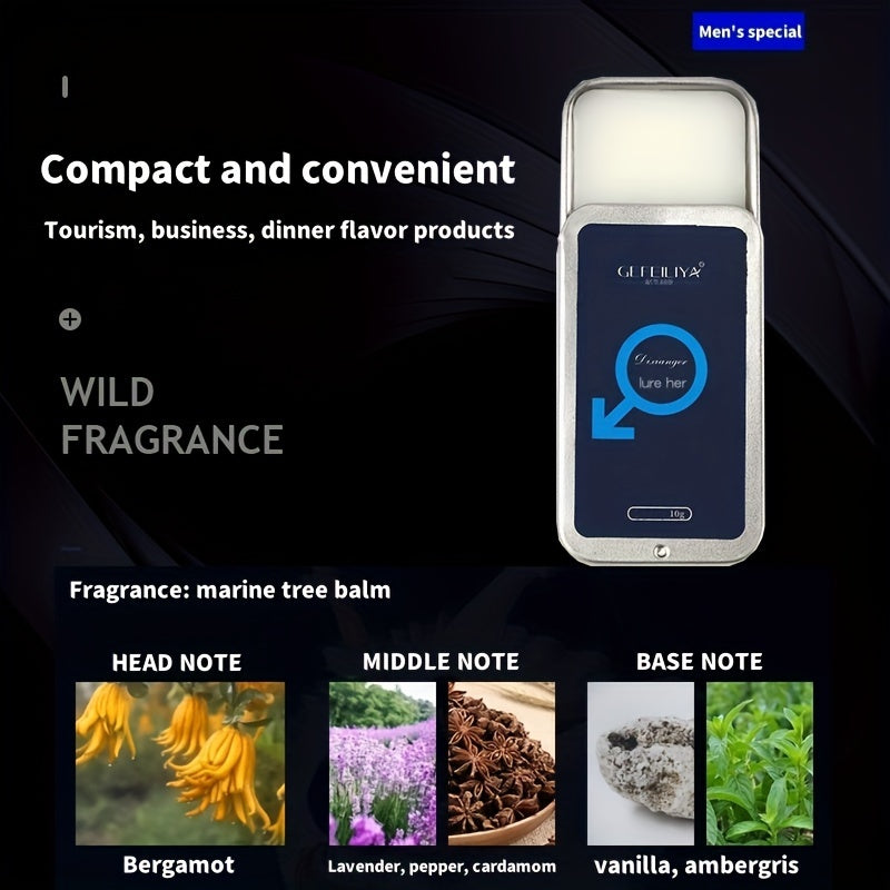 Solid Fragrance Stick for Men and Women Fresh Fruit Scent Long-Lasting Portable