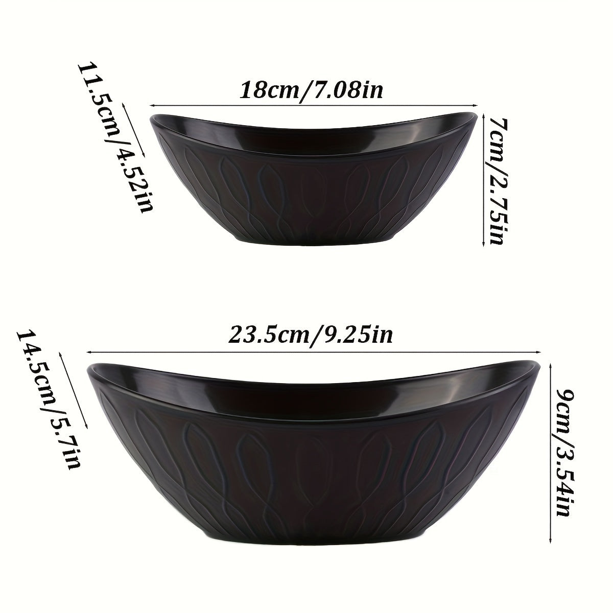 Unbreakable Yuanbao-Shaped Bowls Set for Oatmeal Salads and Pasta Kitchen Dining