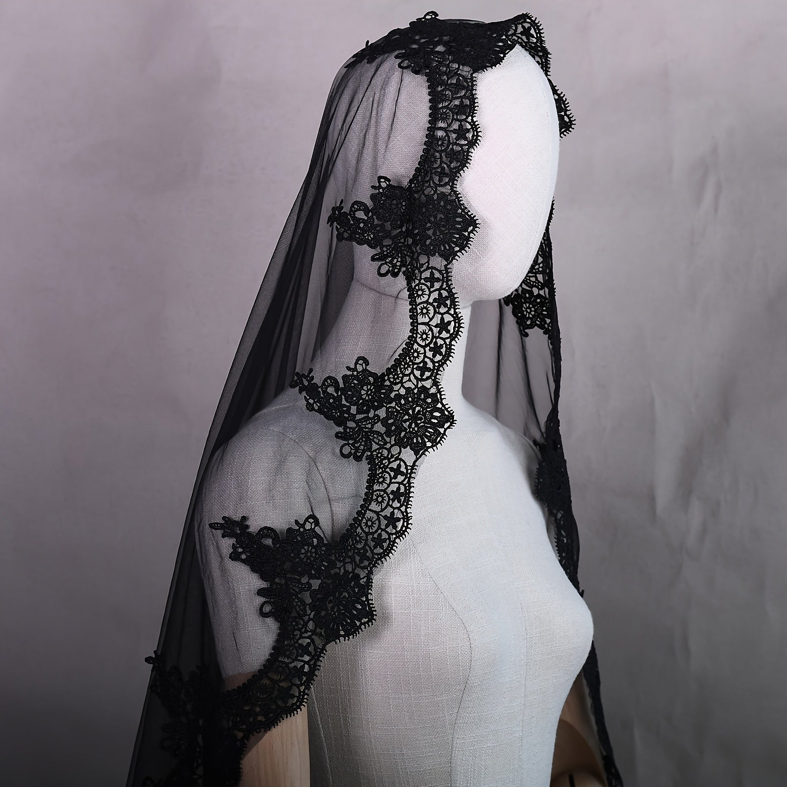 Accesorio para cabello velo de novia estilo barroco con peine, 1 pieza