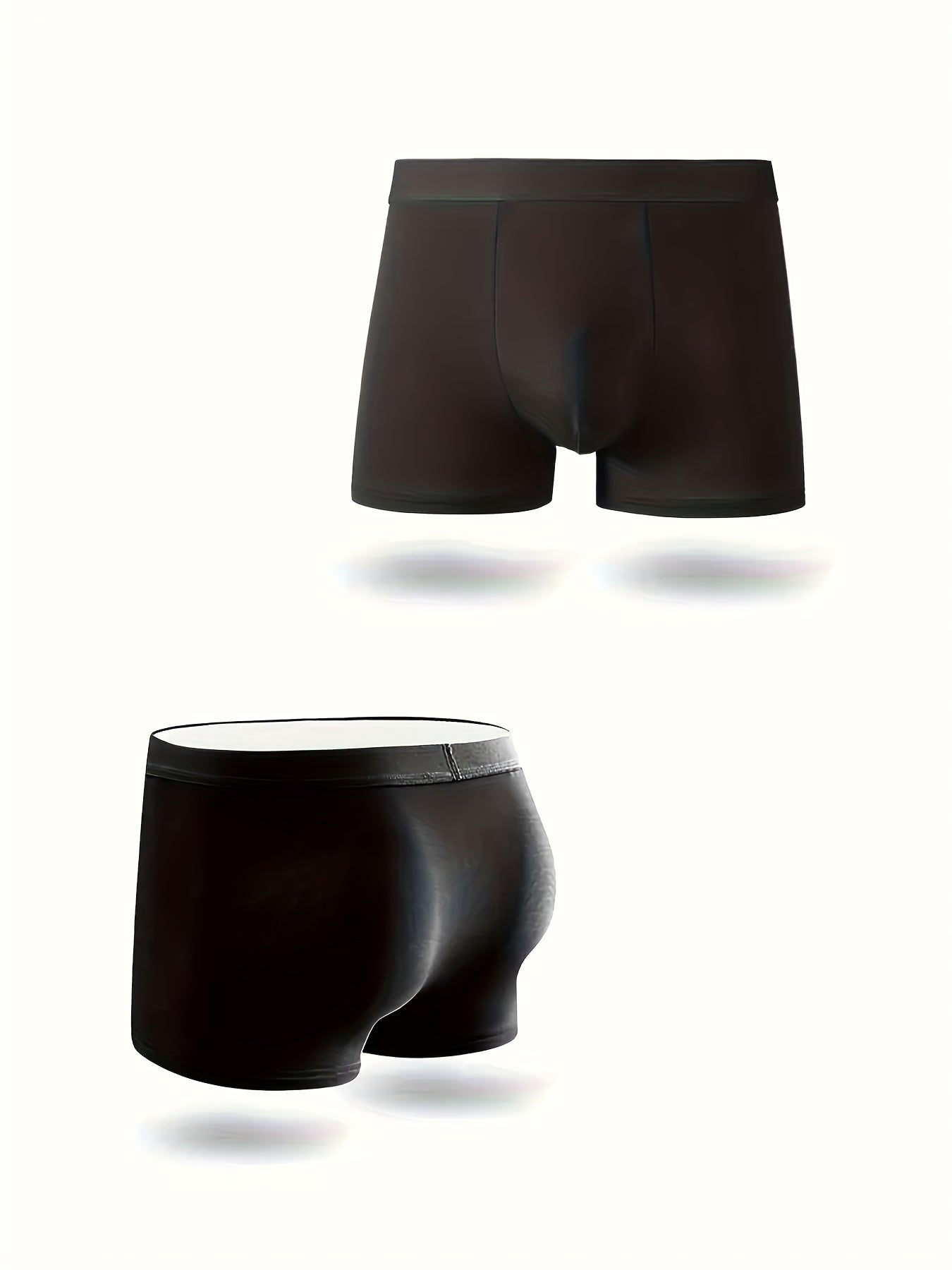 Мужской набор боксёрских шортов однотонных цветов, 4 шт., дышащие, эластичные, комфортные