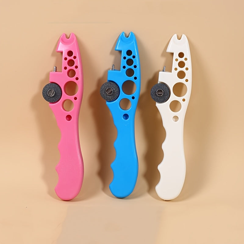 Ko'p funksiyali ampulalar va shisha idishlarni ochish uchun almashtiriladigan maydalash g'ildiragi bilan. Oson dori boshqaruvi uchun ko'k/oq yoki pushti/qora rangdagi qo'l bilan ishlatiladigan plastik kesgich.