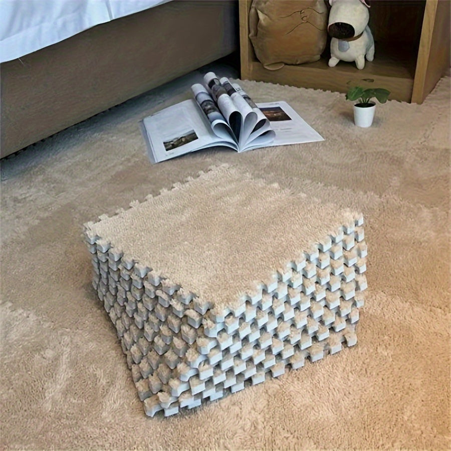 Set of 20 EVA Foam Floor Mats 29.97x29.97cm Anti-Slip Washable Bedroom Living Room