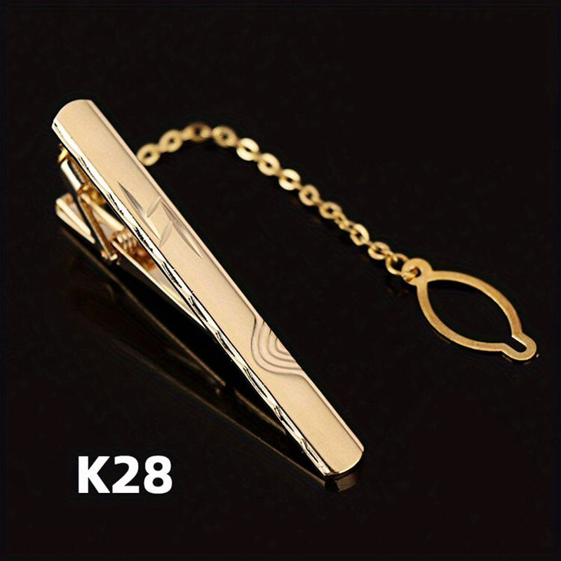 Men's Tie Bar Clip for Business and Weddings Stainless Steel Slim Tie Pin