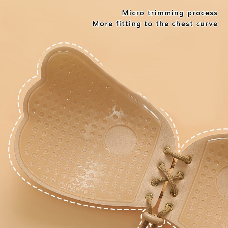 Durable Lace-Up Nipple Covers Invisible Backless Breast Pasties for Women