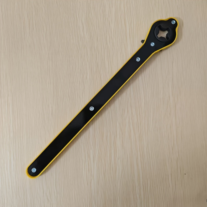 Auto Labor-Saving Ratchet Wrench with 360° Rotation, Ergonomic Handle, Black Yellow