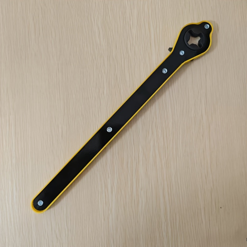 Auto Labor-Saving Ratchet Wrench with 360° Rotation, Ergonomic Handle, Black Yellow
