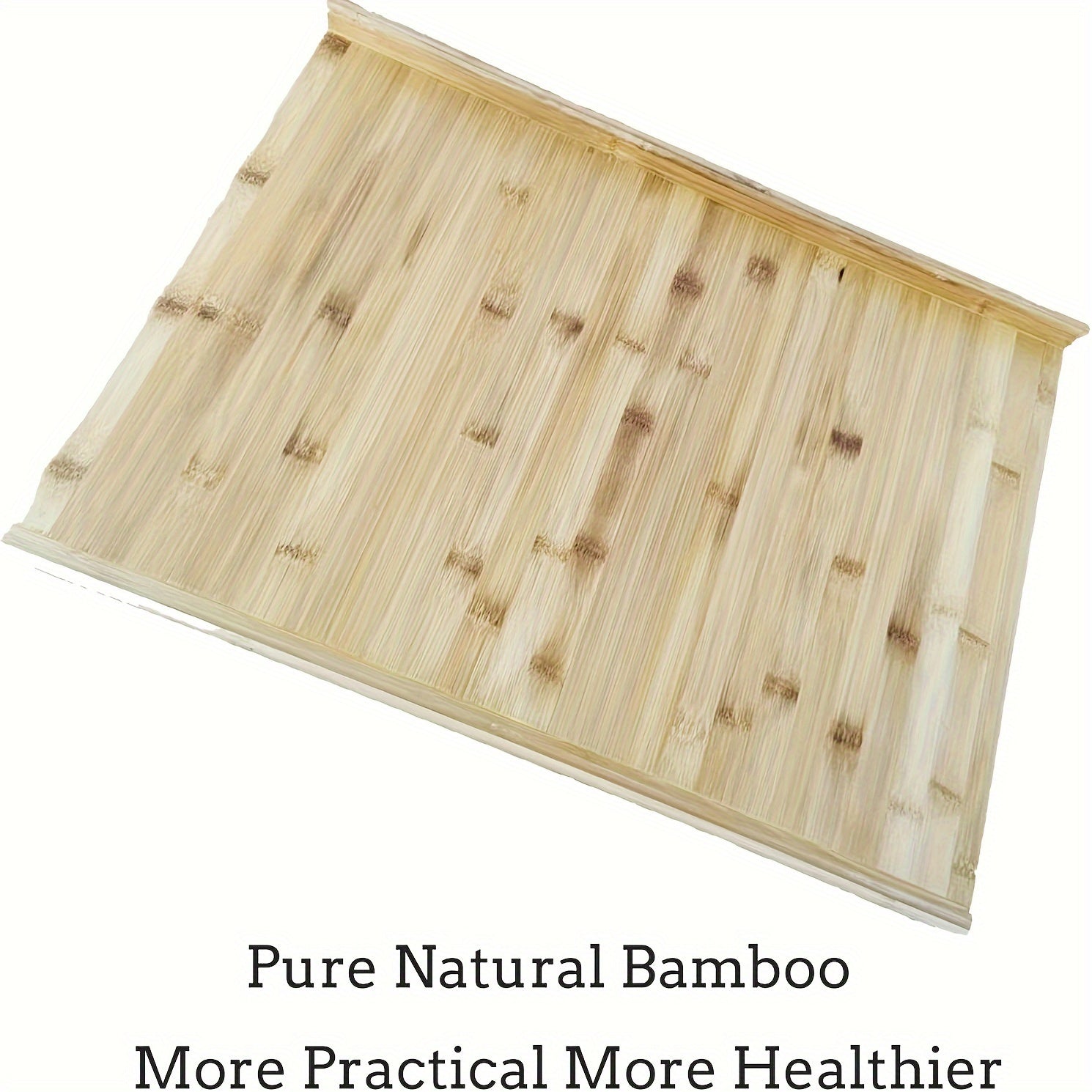 Large Double-Sided Bamboo Kitchen Board with Reversible Pastry Mat and Edge