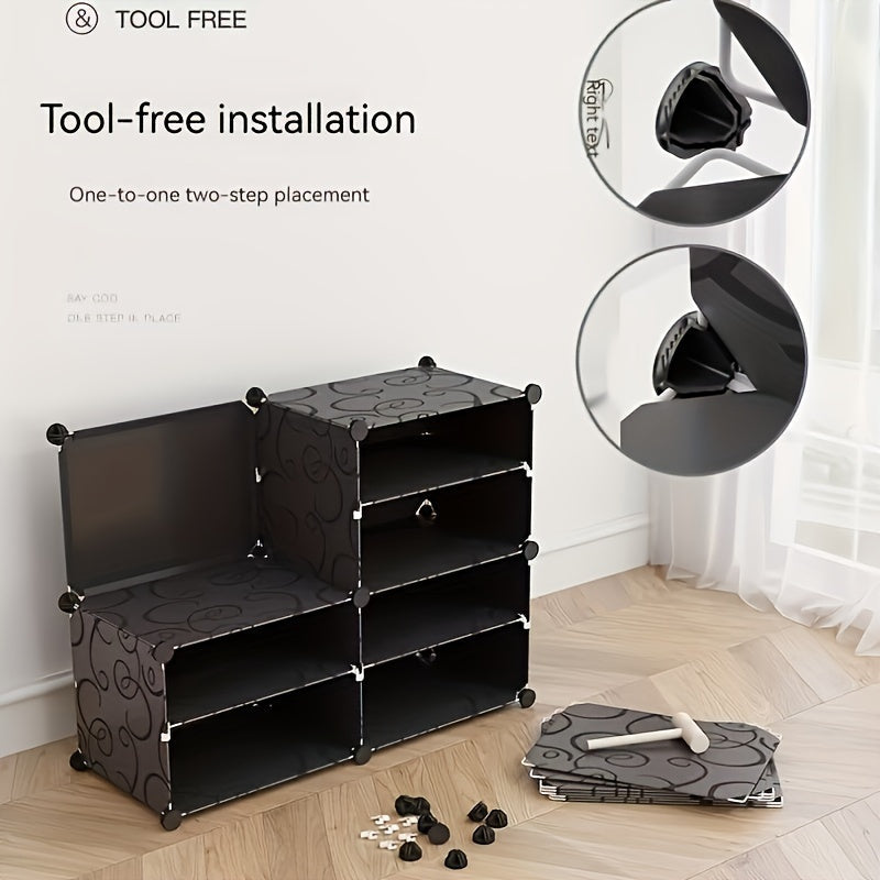 8-Tier Shoe Storage Organizer with Dustproof Cover, Clear Design for Bedroom or Entryway