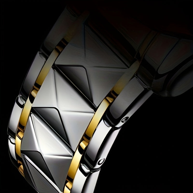 Reloj de cuarzo para hombre resistente al agua 20m caja de aleación correa de acero inoxidable estilo de negocios