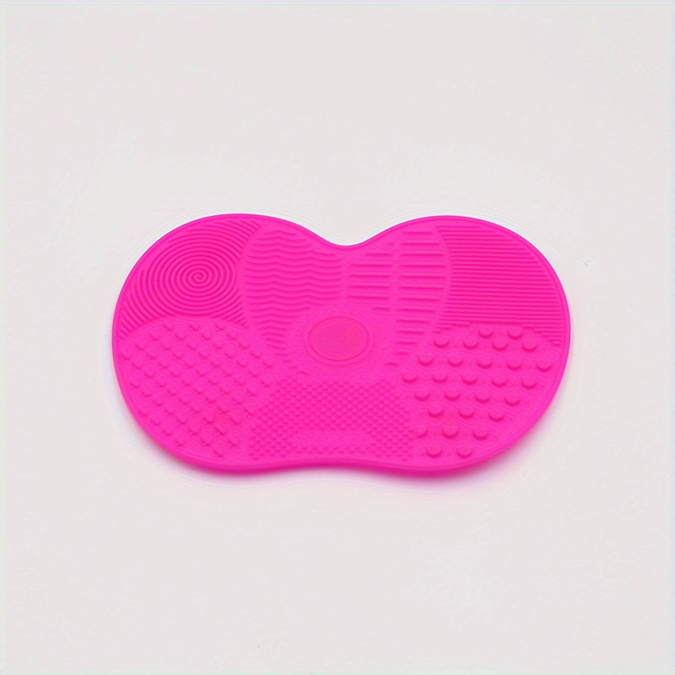 Pink Silicone Apple-Shaped Scrub Pad with Suction Cup for Beauty Care
