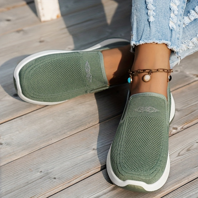 Women Slip-On Loafers Breathable Mesh Casual Shoes for Walking and Daily Wear