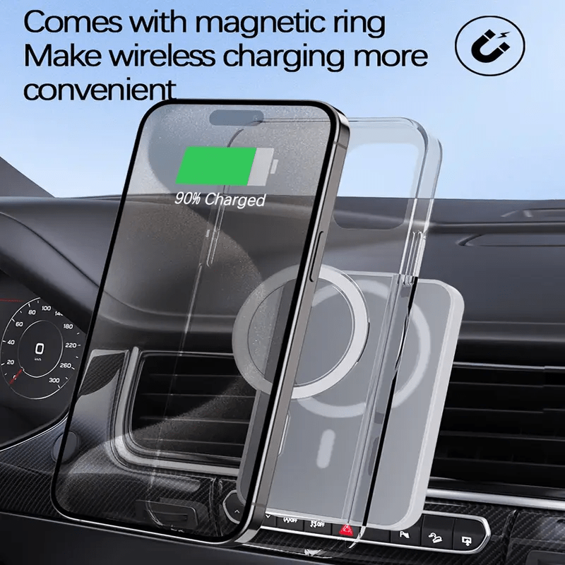 High-Speed Magnetic Wireless Car Charger Holder for Smartphone, 15W Quick Charge