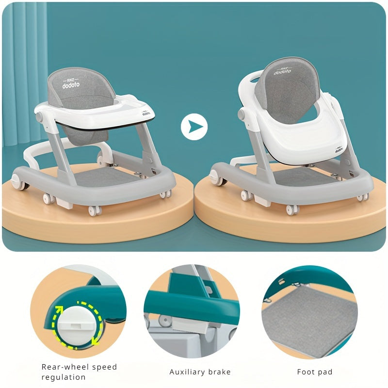 Walker with Wheels and Seat, Learning Walker Helper, Versatile Sitting and Pushing Cart