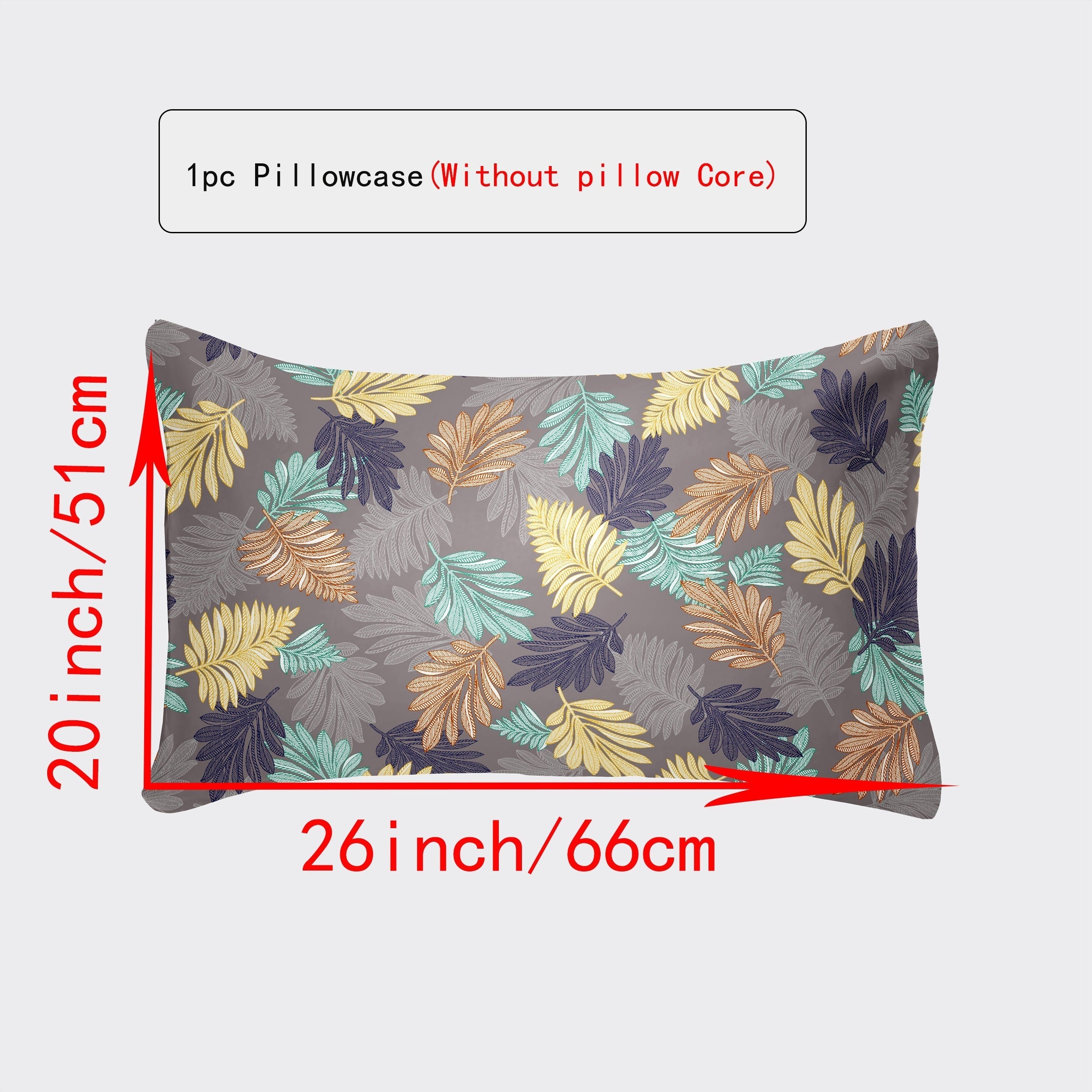 Breathable Pillowcase with Envelope Closure in Multiple Sizes and Floral Patterns