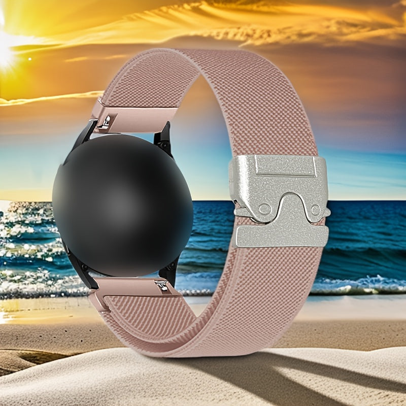 Elastic Nylon Watch Strap Adjustable Polyamide Band for Smartwatches 18mm 20mm 22mm