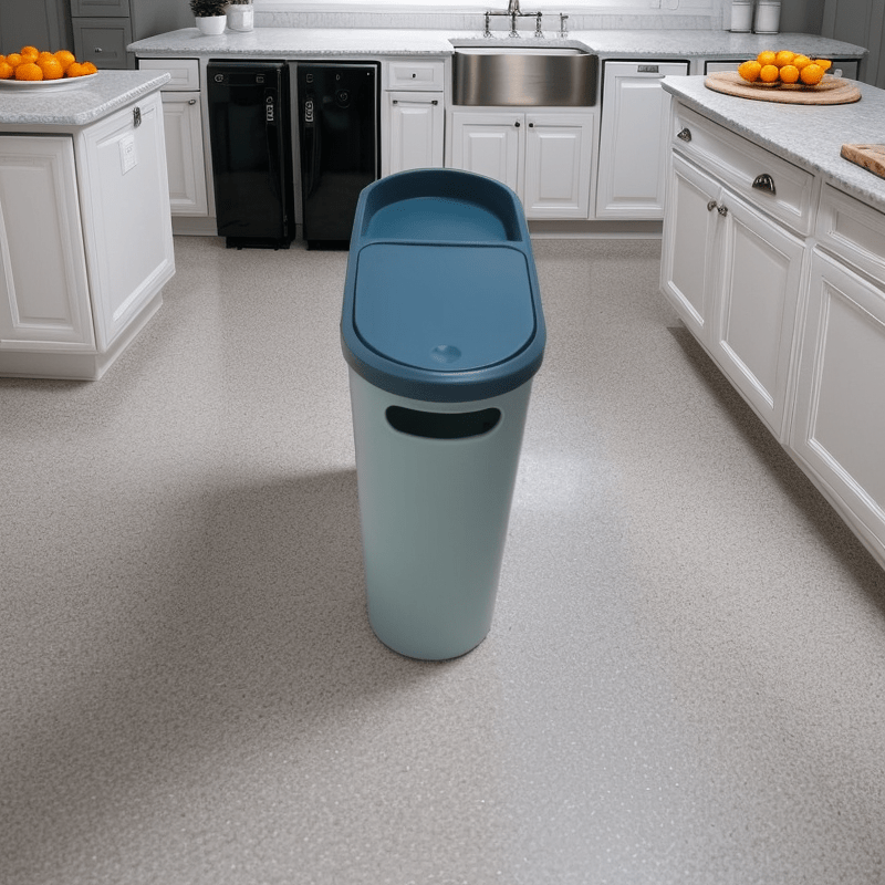 Plastik chiqindilar uchun quti, oson bosish bilan yuqori qopqog'i, zamonaviy minimalistik dizayn, hidi o'tkazmaydigan, 10L