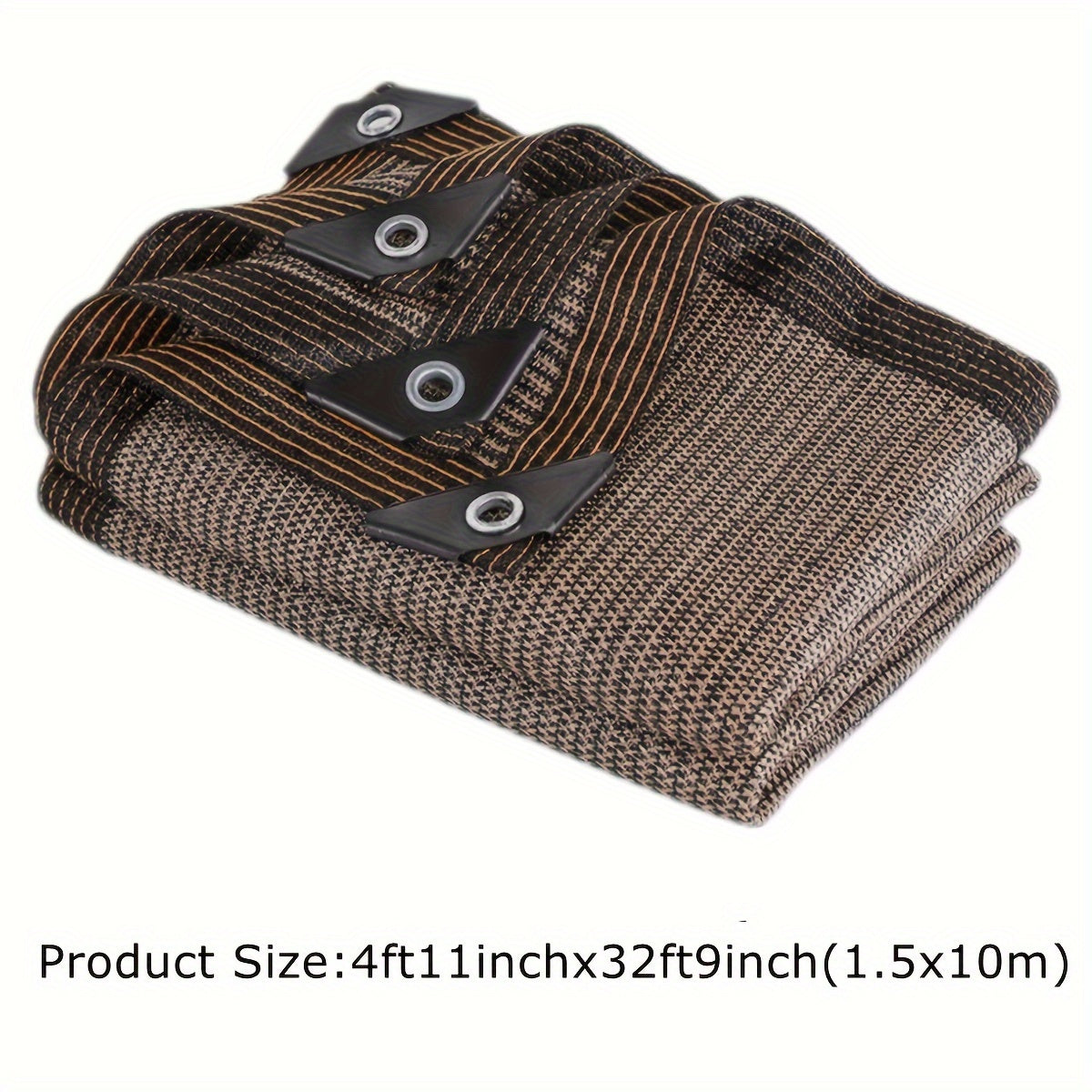 Encrypted Coffee Color Privacy Fence Net with Punched Holes and Reinforced Edges for Balcony and Outdoor Privacy