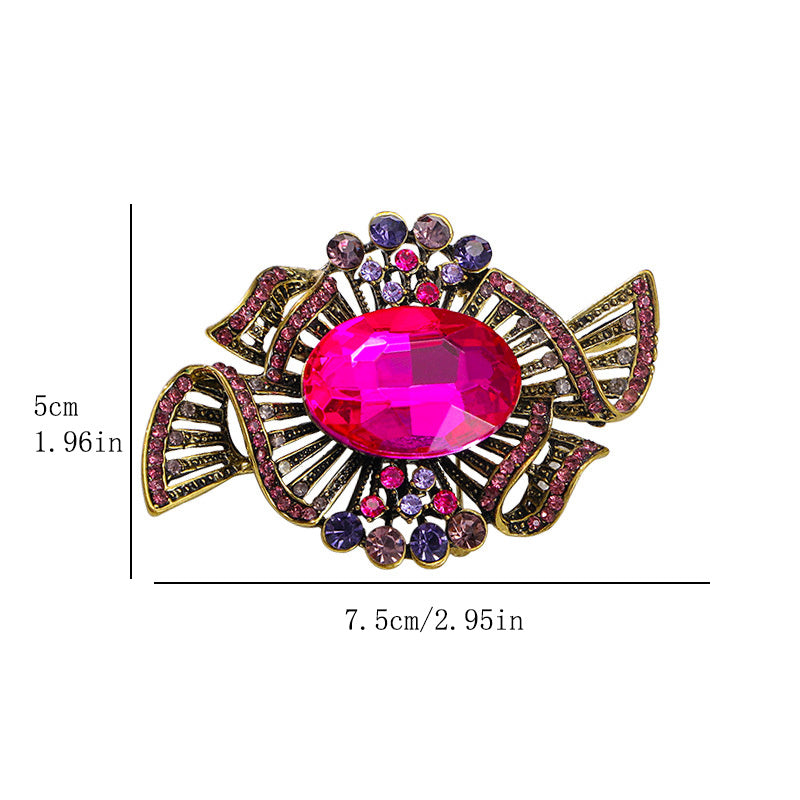Women's Rhinestone Brooch Pin Elegant Jewelry Accessory