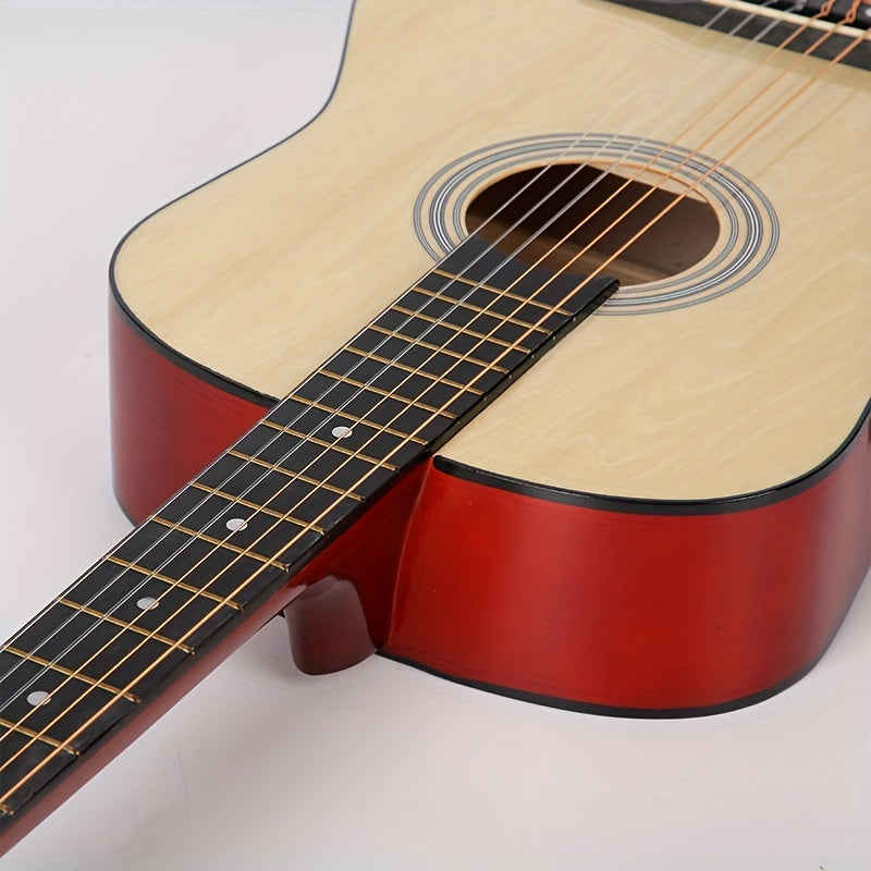 Kit de guitarra acústica clásica para adultos y adolescentes de 30/38 pulgadas con púas, bolsa y estuche