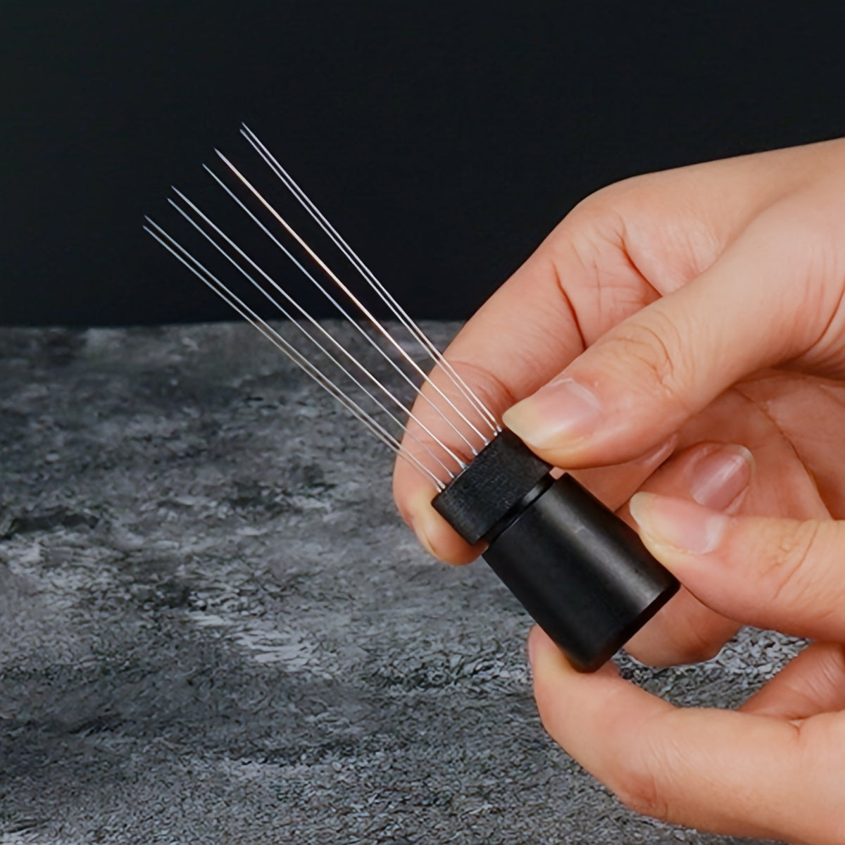 Juego de agujas para remover café espresso, de acero inoxidable, herramienta magnética para baristas