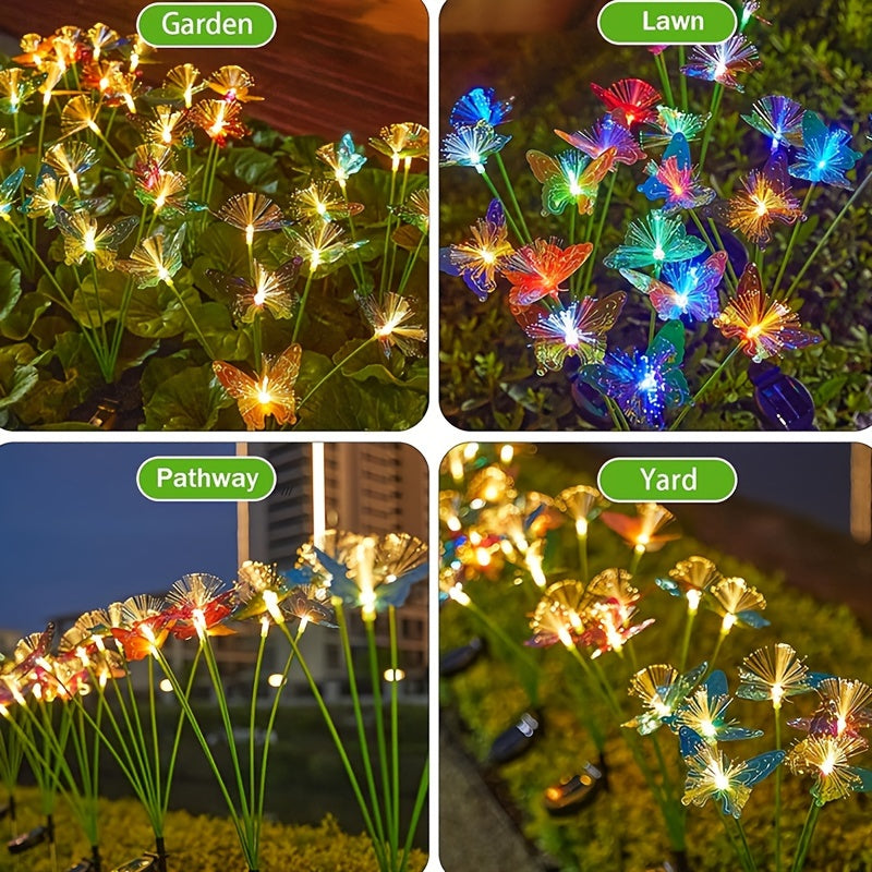 Outdoor Solar Butterfly Lights with Smart Sensor for Garden Path and Patio Lighting