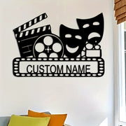 Personalized Movie Reel Wall Art Retro Decor for Home Theater Gift for Movie Lovers