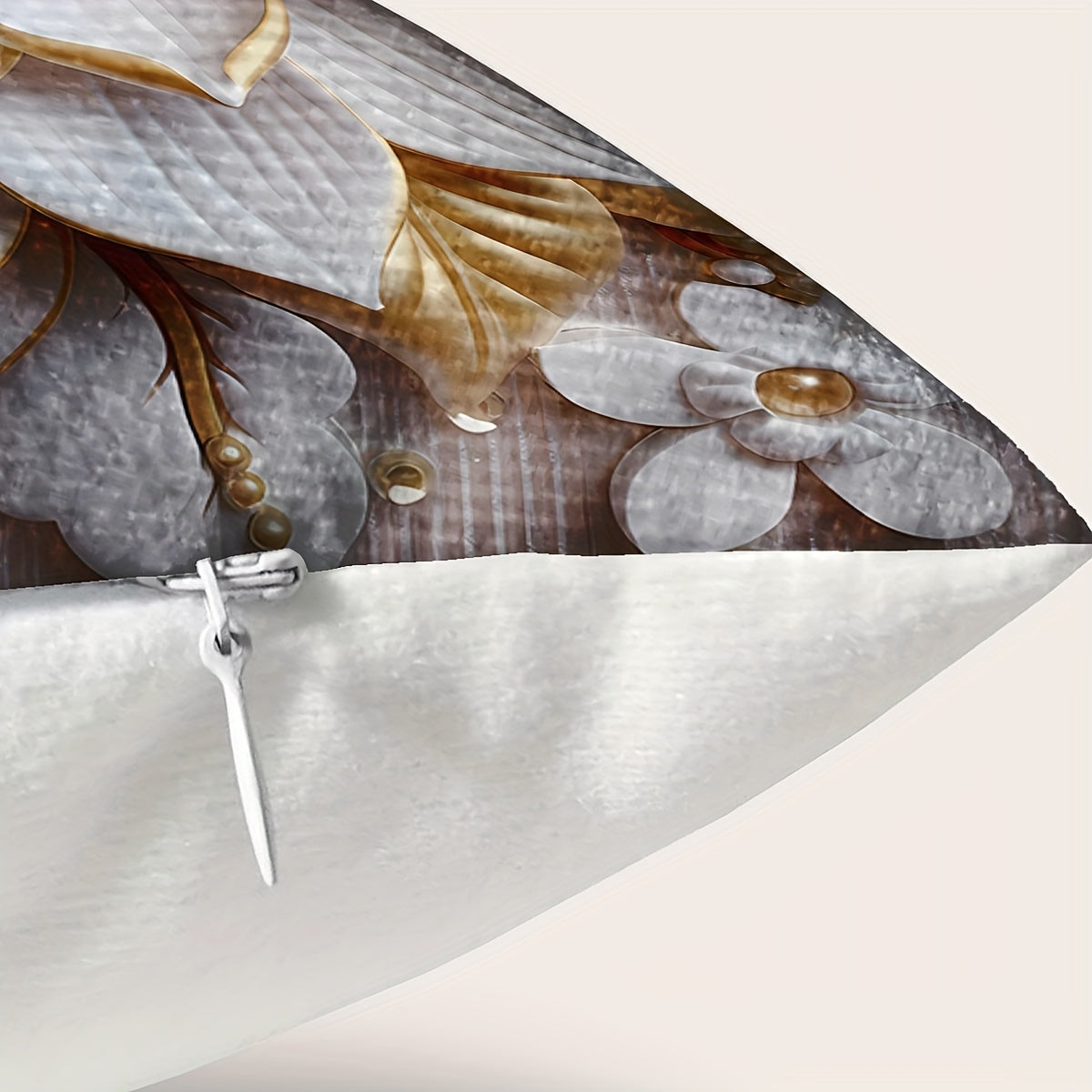 1 dona raqamli bosma yostiq qopqog'i 3D gullar naqshi bilan, bitta tomonli bosma, 44.96 sm x 44.96 sm. Divan, yashash xonasi, yotoqxona bezatish uchun mos. Yostiq yadrosi kiritilmagan.