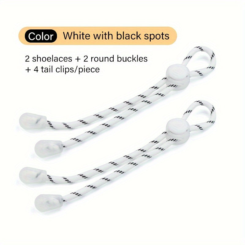Unisex Elastic No-Tie Shoelaces with Adjustable Buckles for Sneakers