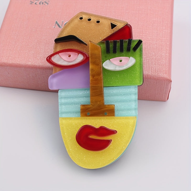 Acrylic Cat Brooch Cartoon Animal Pin for Clothing and Bags