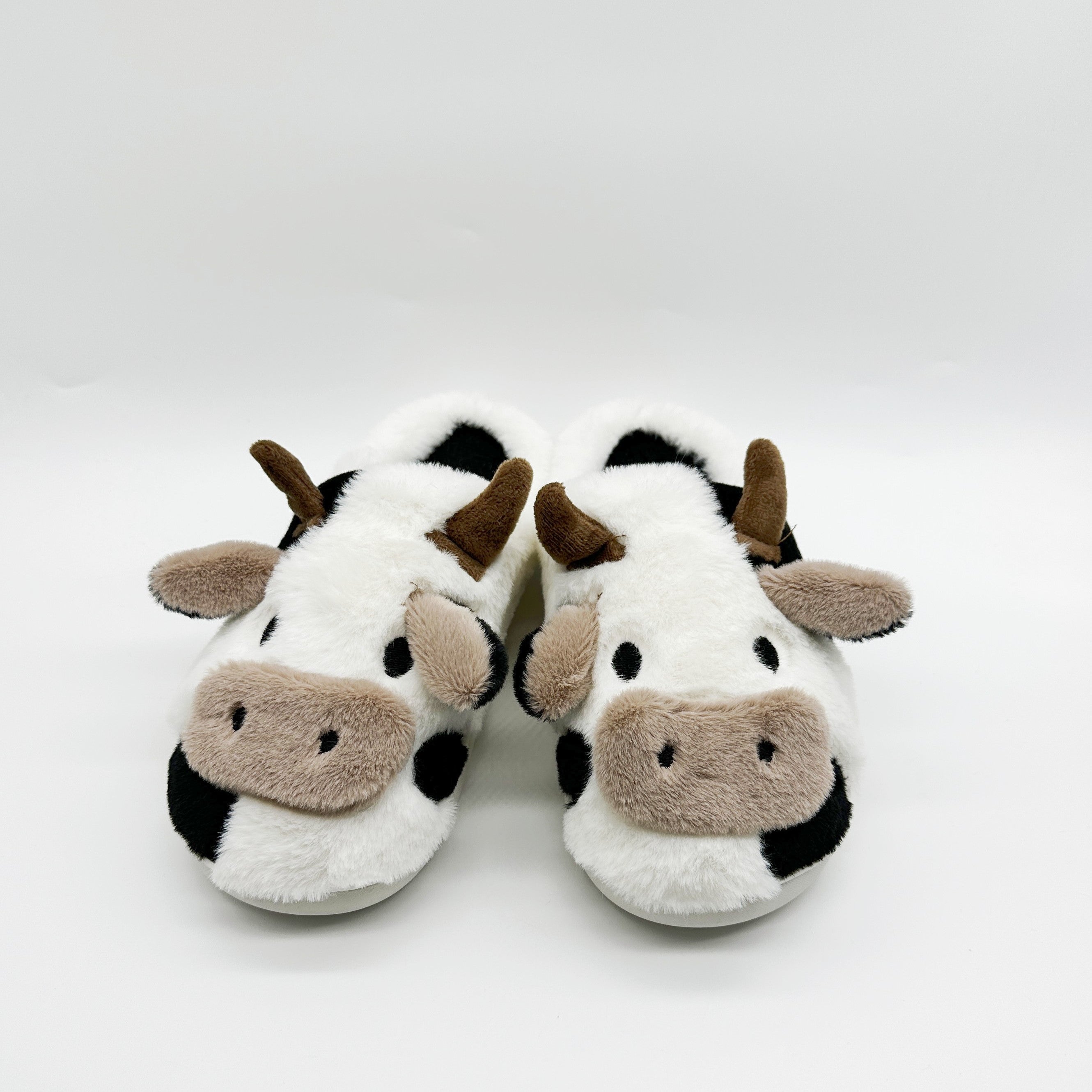 Women's Kawaii Cow Shaped Plush Cozy Non-Slip House Slippers